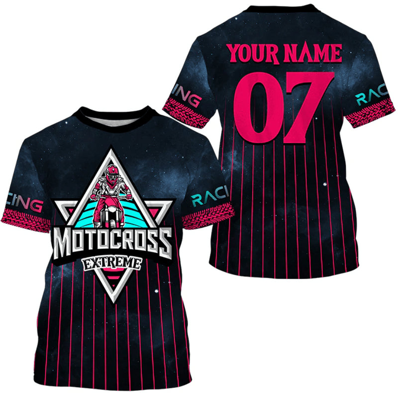 Bikergod Motorcycle Motocrss Extreme Custom Name And Number  T-shirt Design 3D Full Printed Sizes S - 5XL - NMTM345
