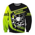 Bikergod Motorcycle Mechanic Skull Custom Name COTTON Sweatshirt Design 3D Full Printed Sizes S - 5XL - NAQA251S