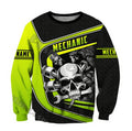 Bikergod Motorcycle Mechanic Skull Custom Name COTTON Sweatshirt Design 3D Full Printed Sizes S - 5XL - NAQA251S