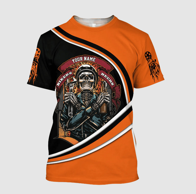 Bikergod Motorcycle Custom Name  T-shirt Design 3D Full Printed Sizes S - 5XL - NAOA375D
