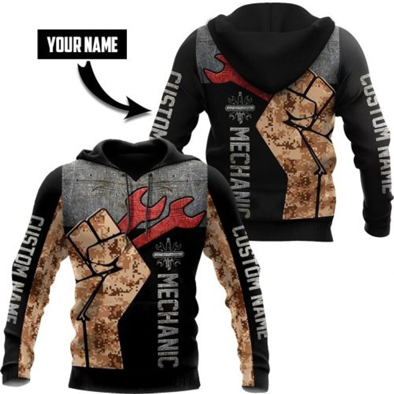 Bikergod Motorcycle Mechanic Custom Name  Hoodie Design 3D Full Printed Sizes S - 5XL - NAQA258