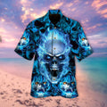 Bikergod Motorcycle Fire Skull Biker COTTON Hawaii Shirt Design 3D Full Printed Sizes S - 5XL NAQA229