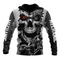 Bikergod Motorcycle Mechanic Skull  Hoodie Design 3D Full Printed Sizes S - 5XL - NAQA242