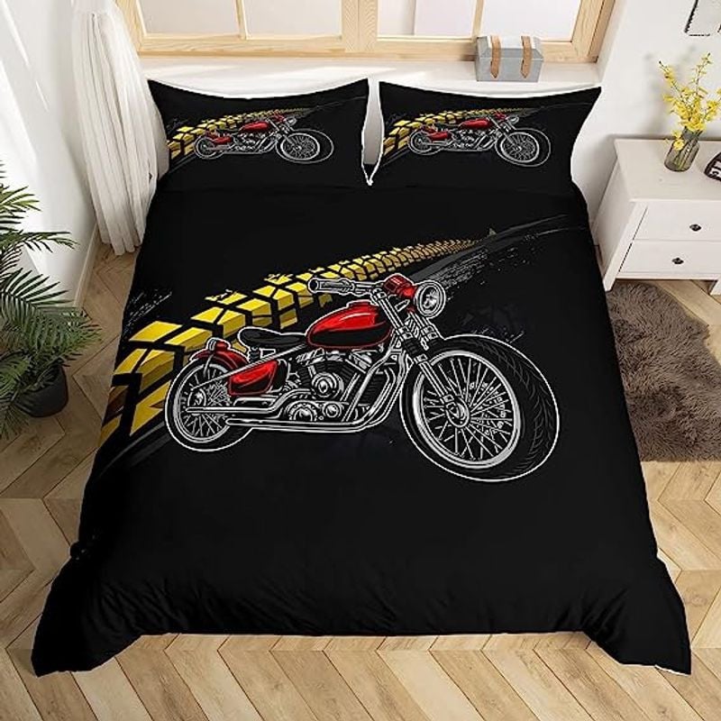 Bikergod Motorcycle Motocross Bedding Set Cover Design 3D - NAQA290