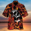 Bikergod Motorcycle Fire Skull Biker COTTON Hawaii Shirt Design 3D Full Printed Sizes S - 5XL NAQA236