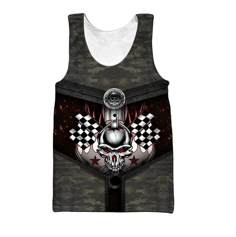 Bikergod Motorcycle Tank Top Design 3D Full Printed Sizes S - 5XL - NAOA377S