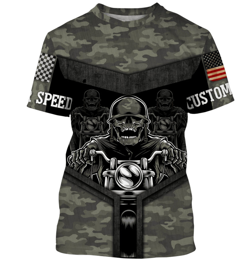 Bikergod Motorcycle Custom Name  T-shirt Design 3D Full Printed Sizes S - 5XL - NMQE94B
