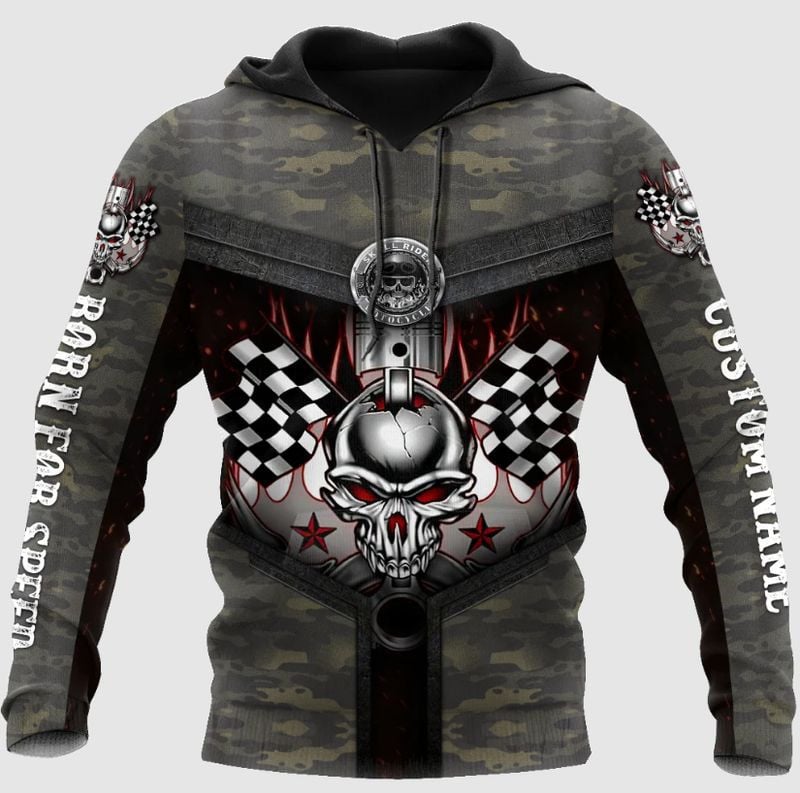 Bikergod Motorcycle Custom Name  Hoodie Design 3D Full Printed Sizes S - 5XL - NAOA377H