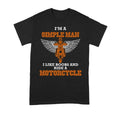 Bikergod Motorcycle I'm A Simple Man I Like Boobs And ride Motorcycle T-shirt Design 2D Full Printed Sizes S - 5XL - NAOA180