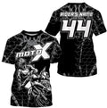 Bikergod Motorcycle Moto X Custom Name And Number  T-shirt Design 3D Full Printed Sizes S - 5XL - NMQE59