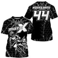 Bikergod Motorcycle Moto X Custom Name And Number  T-shirt Design 3D Full Printed Sizes S - 5XL - NMQE59