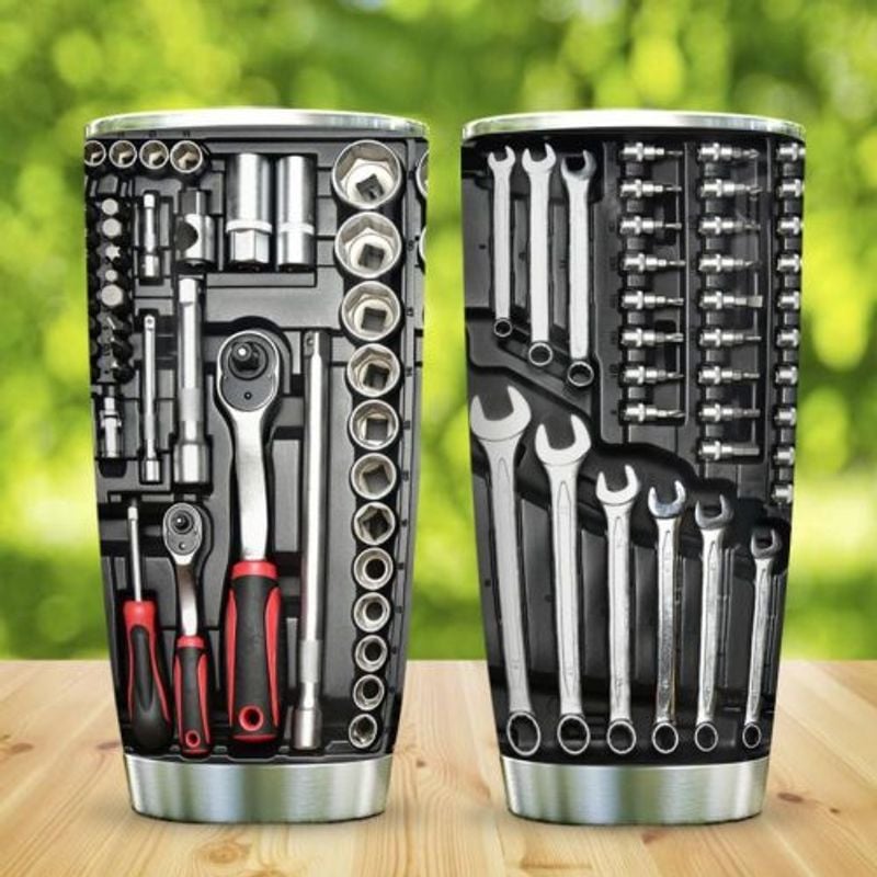 Bikergod Motorcycle Mechanic Tools Box Stainless Steel 20 Oz Tumbler- NAQA279