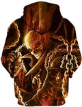 Bikergod Motorcycle Ghost Rider Flame  Hoodie Design 3D Full Printed Sizes S - 5XL - NAQA200