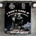 Bikergod Motorcycle Skull Biker Couple I Dont Care If You Got Me I Got You Bedding Set Cover Design 3D - NAOA352