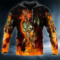 Bikergod Motorcycle Fire Ghost Skull Rider  Hoodie Design 3D Full Printed Sizes S - 5XL - NAQA219