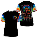 Bikergod Motorcycle Pride Month USA Flag Skull Badge Custom Name And Number  T-shirt Design 3D Full Printed Sizes S - 5XL - NMQE192