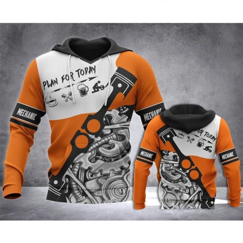 Bikergod Motorcycle Mechanic Plan For Today  Hoodie Design 3D Full Printed Sizes S - 5XL - NAQA278