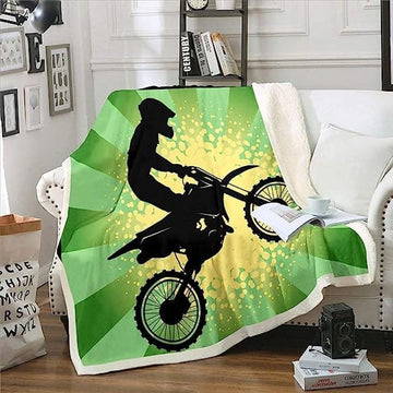 Bikergod Motorcycle Motocross Blanket NAOA336