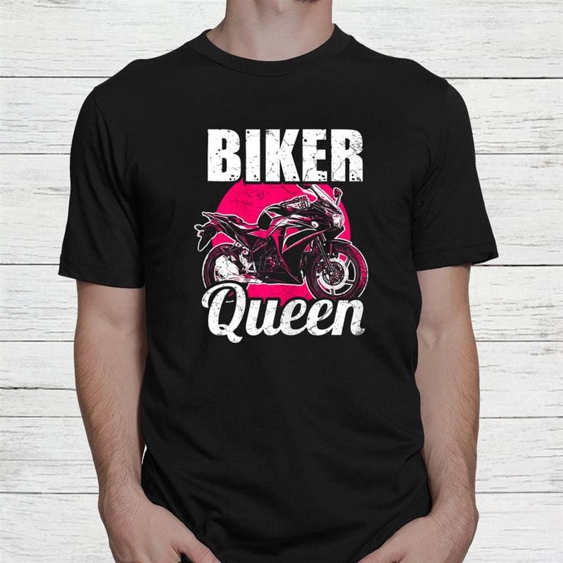Bikergod Motorcycle Biker Queen T-shirt, Crew-neck Sweatshirt, Hoodie, Tank Top, V-neck T-shirt Design 2D Full Printed Sizes S - 5XL - NALA309