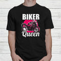 Bikergod Motorcycle Biker Queen T-shirt, Crew-neck Sweatshirt, Hoodie, Tank Top, V-neck T-shirt Design 2D Full Printed Sizes S - 5XL - NALA309