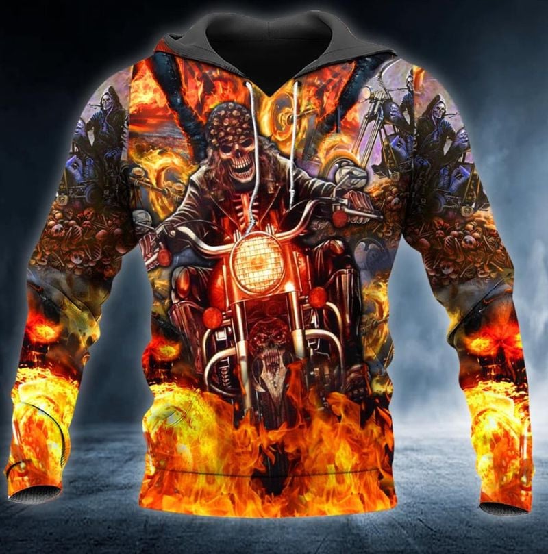 Bikergod Motorcycle Ghost Rider  Hoodie Design 3D Full Printed Sizes S - 5XL - NAJA455K