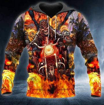 Bikergod Motorcycle Ghost Rider  Hoodie Design 3D Full Printed Sizes S - 5XL - NAJA455K