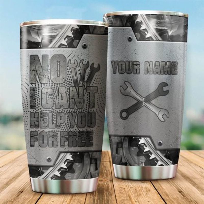 Bikergod Motorcycle Mechanic No Cant Help You For Free Custom Name Steelers Stainless Steel 20 Oz Tumbler- NAQA271