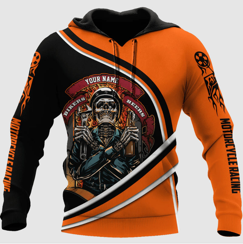 Bikergod Motorcycle Custom Name  Hoodie Design 3D Full Printed Sizes S - 5XL - NAOA375H