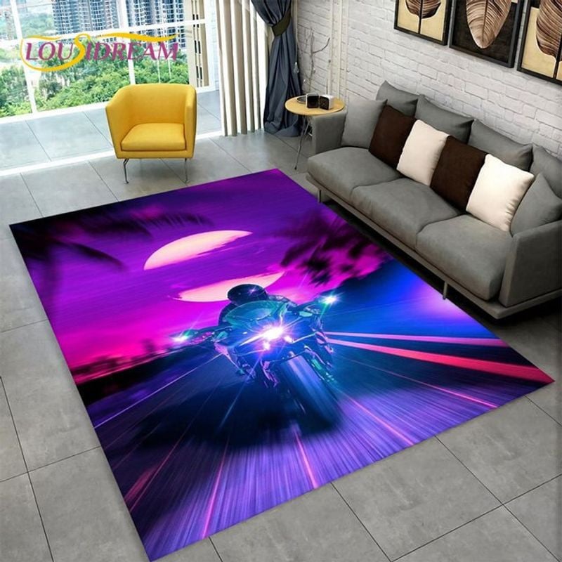 Bikergod Motorcycle Racing Speed Rug Home Floor Decor NALA166