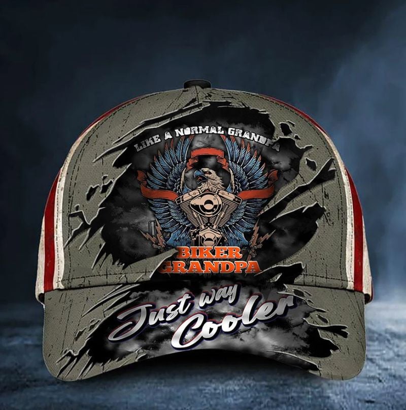 Bikergod Motorcycle Like A Normal Grandpa Biker Grandpa Just Way Cooler Classic Cap NMAR265