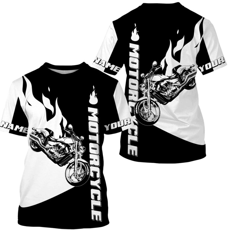 Bikergod Motorcycle Custom Name  T-shirt Design 3D Full Printed Sizes S - 5XL - NMQE98A