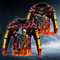 Bikergod Motorcycle Skull Biker Couple Custom Name  Hoodie Design 3D Full Printed Sizes S - 5XL - NAOA391
