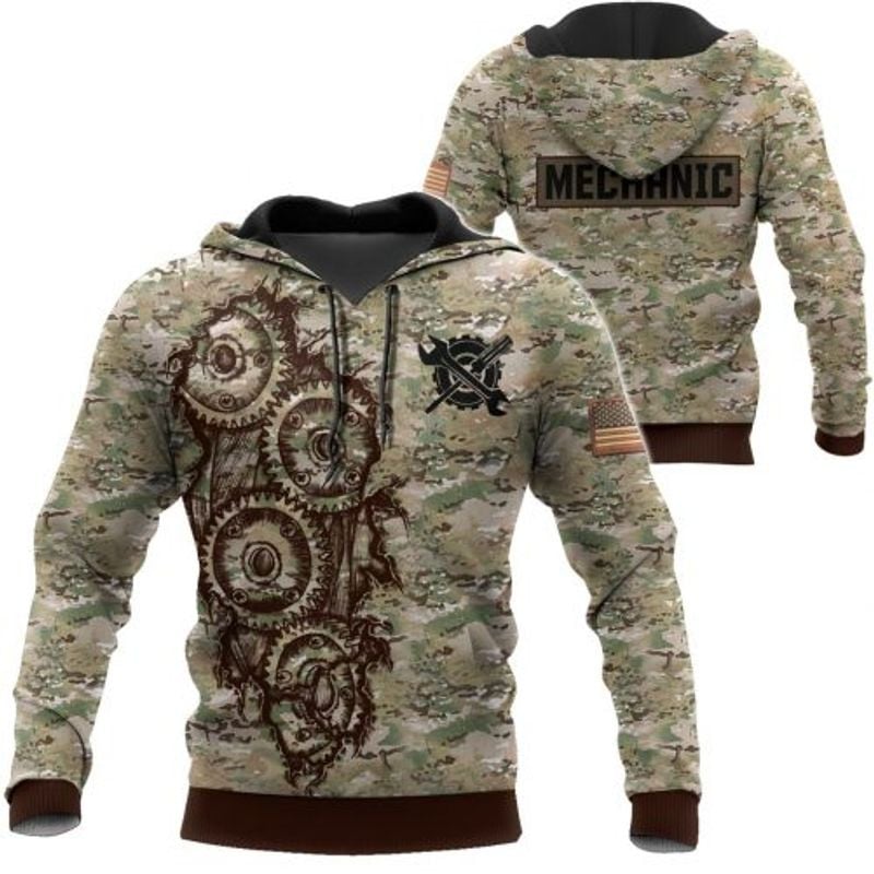 Bikergod Motorcycle Mechanic Camo  Hoodie Design 3D Full Printed Sizes S - 5XL - NAQA264