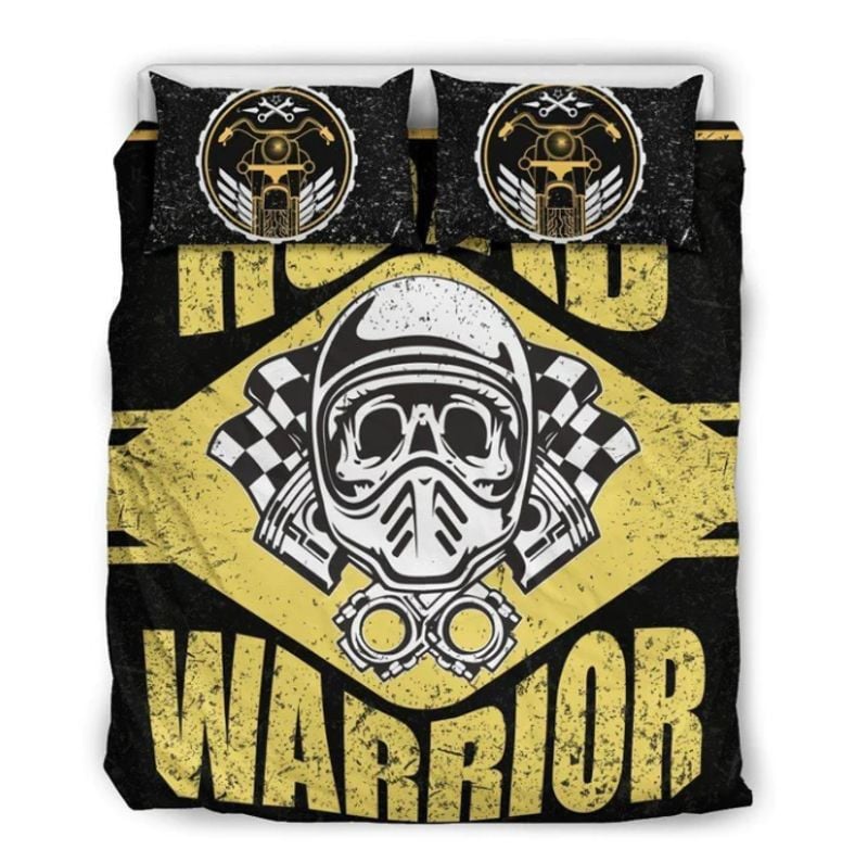 Bikergod Motorcycle Biker ROAD WARRIOR Bedding Set Cover Design 3D - NAOA369