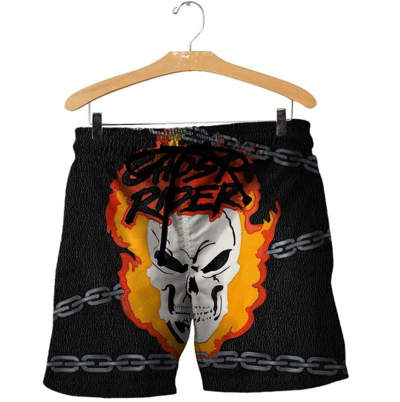 Bikergod Motorcycle Ghost Rider Beach Shorts Sizes S - 5XL NAJA454A