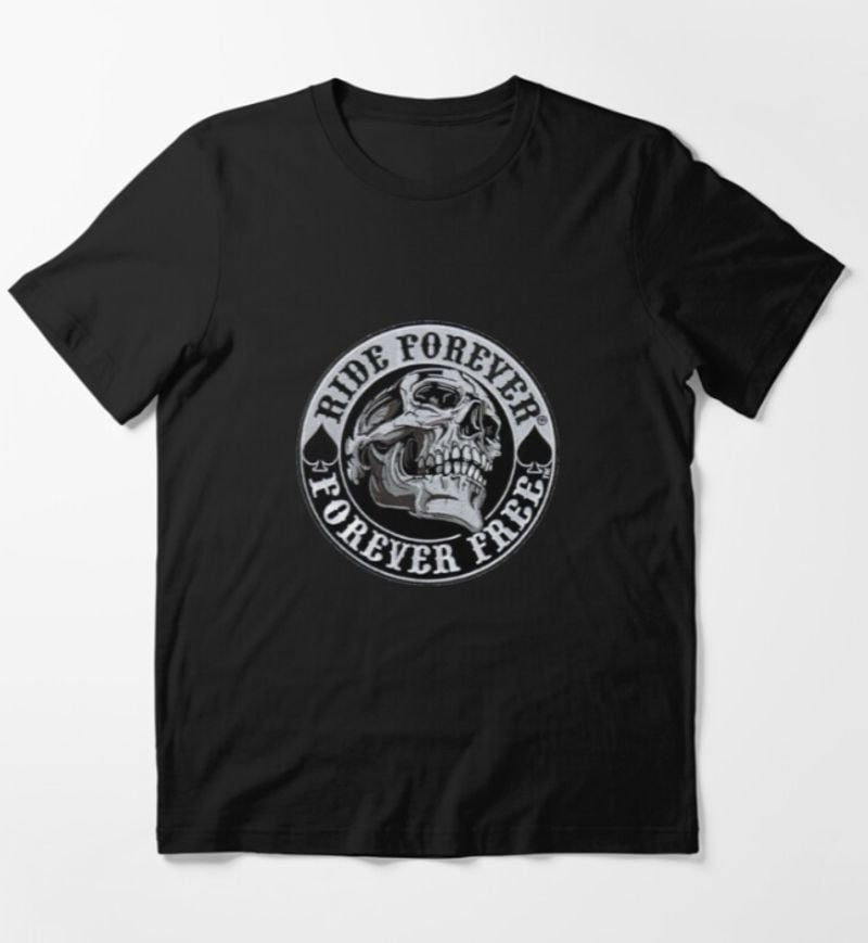 Bikergod Motorcycle Ride Forever Free T-shirt Design 2D Full Printed Sizes S - 5XL - NAKA357