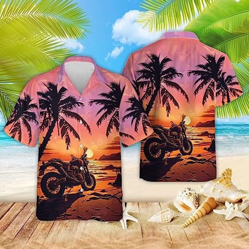 Bikergod Motorcycle Beach Vintage COTTON Hawaii Shirt Design 3D Full Printed Sizes S - 5XL NAOA220