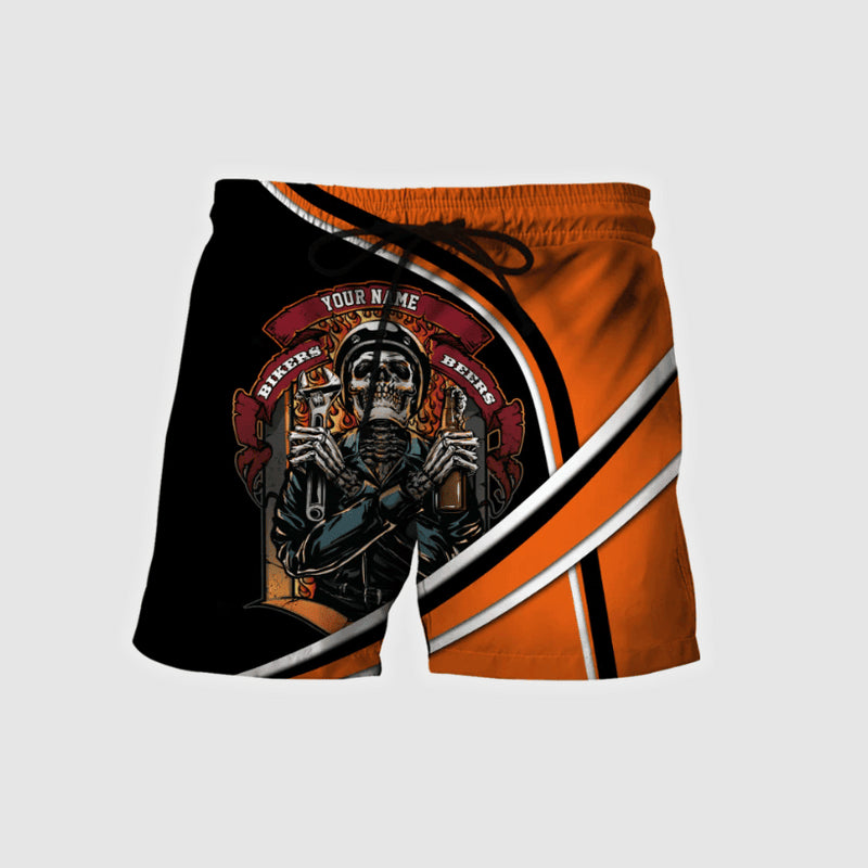 Bikergod Motorcycle Custom Name Beach Shorts Sizes S - 5XL - NAOA375A
