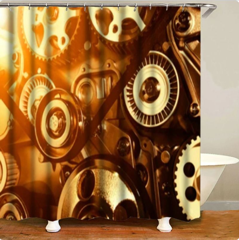 Bikergod Motorcycle Motor Machine Bathroom Decor Set NMBR33