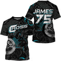 Bikergod Motorcycle CROSS Custom Name And Number  T-shirt Design 3D Full Printed Sizes S - 5XL - NMQE90