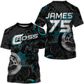 Bikergod Motorcycle CROSS Custom Name And Number  T-shirt Design 3D Full Printed Sizes S - 5XL - NMQE90