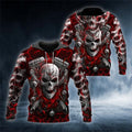 Bikergod Motorcycle Roses Biker Skull  Hoodie Design 3D Full Printed Sizes S - 5XL - NAOA394