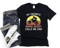Bikergod Motorcycles My Favorite Riding Buddy Calls Me Dad T-shirt Design 2D Full Printed Sizes S - 5XL - NAEA264