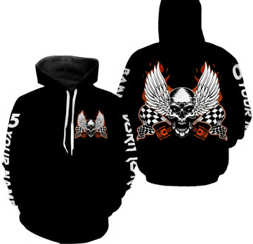 Bikergod Motorcycle Born To Ride Custom Name And Number  Hoodie Design 3D Full Printed Sizes S - 5XL - NMQE103B