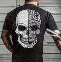 Bikergod Motorcycle Save A Biker Open Your Eyes, And Turn On Your God T-shirt Design 2D Full Printed Sizes S - 5XL - NAIA87