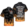 Bikergod Motorcycle Biker Rule You Touch My Bike I Touch Your Boobs Custom Name Hawaii Shirt Design 3D Full Printed Sizes S - 5XL NASA493