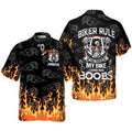 Bikergod Motorcycle Biker Rule You Touch My Bike I Touch Your Boobs Custom Name Hawaii Shirt Design 3D Full Printed Sizes S - 5XL NASA493