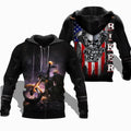 Bikergod Motorcycle  US Flag Biker  Zip Hoodie Design 3D Full Printed Sizes S - 5XL - NAJA480H