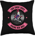 Bikergod Motorcycles This Chick Loves Riding Her Bike Biker Girl Pillow Case Design 3D Full Printed NAOA327