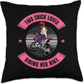 Bikergod Motorcycles This Chick Loves Riding Her Bike Biker Girl Pillow Case Design 3D Full Printed NAOA327